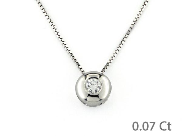 CF02184 - Collana Pendente Puntoluce Diamante 0.07 Ct