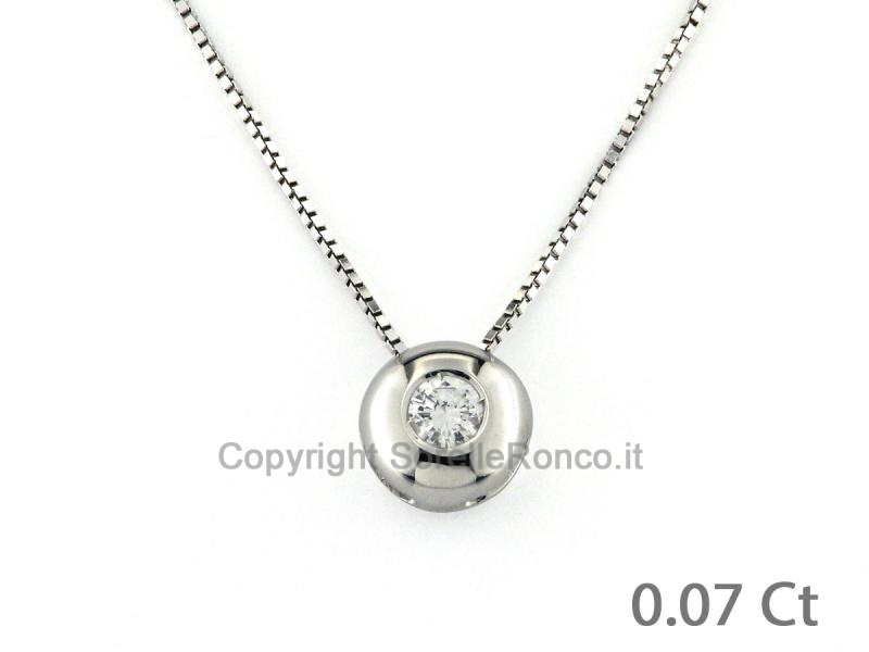 COLLANA PENDENTE PUNTOLUCE DIAMANTE 0.07 CT