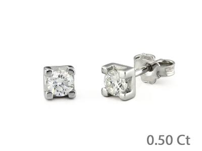 Orecchini Oro Bianco e Diamanti 0.50 Ct