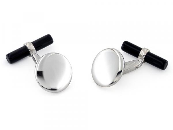 CF02187 - Gemelli Rotondi in Argento e Onice