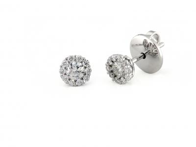 Orecchini Oro Bianco e Diamanti 0.63 Ct