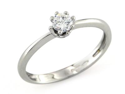 Anello Solitario con Zircone Brillante