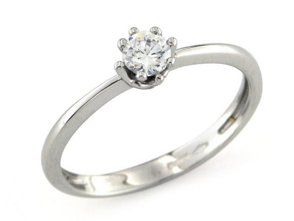 CF02216 - Anello Solitario con Zircone Brillante