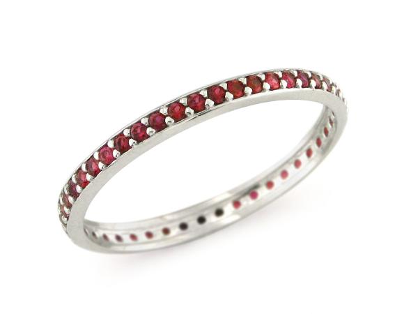 CF02218 - Anello Eternity Oro e Zirconi Rossi