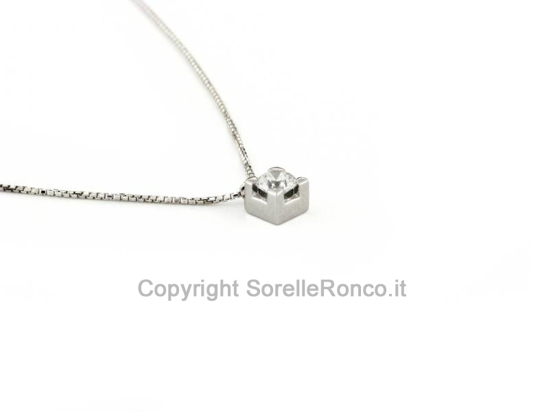 COLLANA PUNTOLUCE CON DIAMANTE 0.25 CT