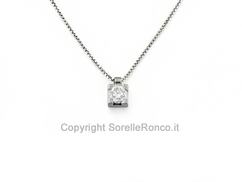 COLLANA PUNTOLUCE CON DIAMANTE 0.25 CT