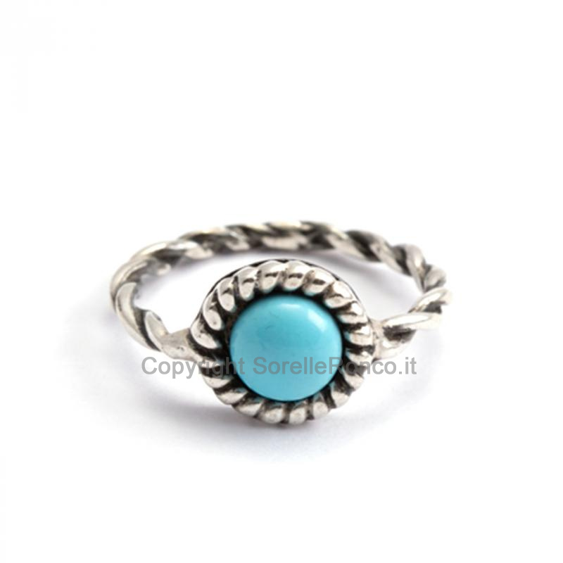 ANELLO NELSON WATAMU ARGENTO CON TURCHESE