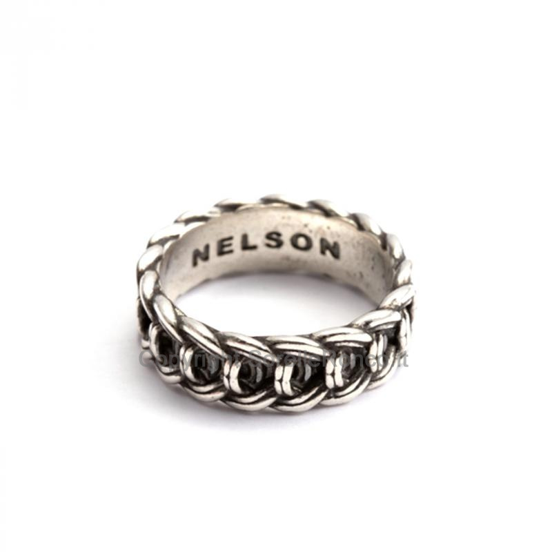 ANELLO NELSON ARGENTO BISANZIO INTRECCIATO