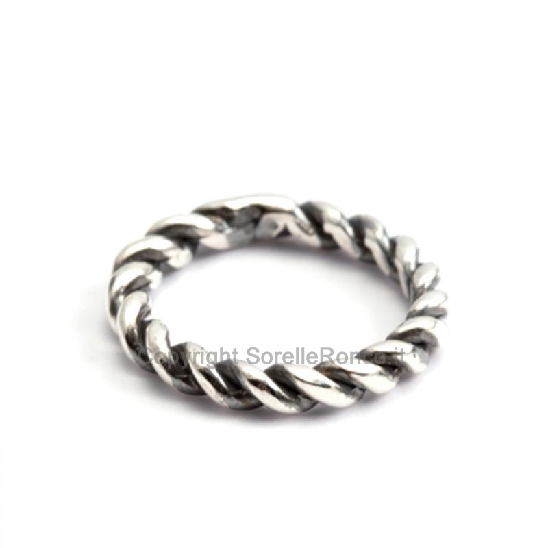ANELLO NELSON ARGENTO INTRECCI