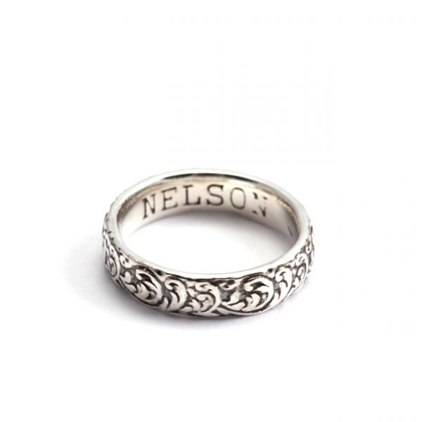CF02239 - Anello Fede Nelson Rihad Argento Invecchiato