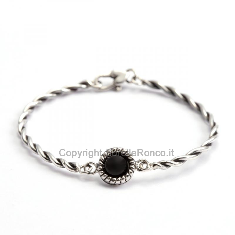BRACCIALE NELSON WATAMU ARGENTO 925 ONICE
