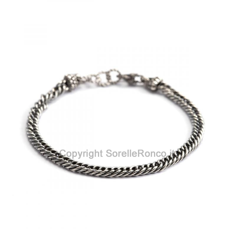 BRACCIALE NELSON ARGENTO 925 GROUMETTE MANHATTAN