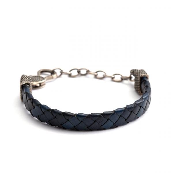 CF02260 - Bracciale Nelson Manhattan Argento 925 Pelle Blu