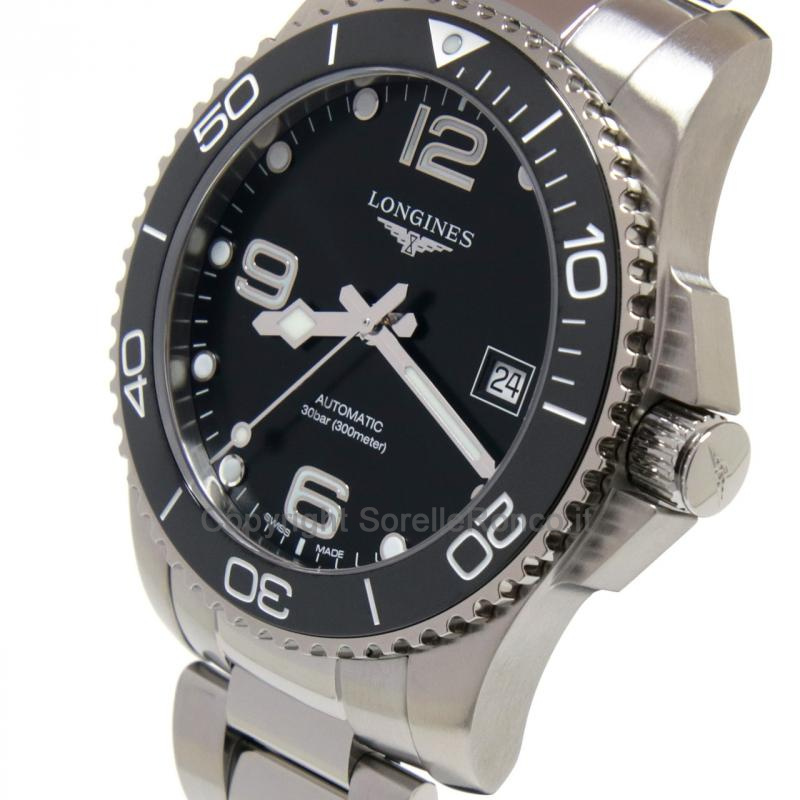 LONGINES HYDROCONQUEST NERO 41MM ACCIAIO CERAMICA