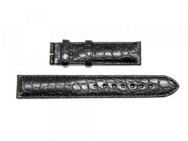CIN614XS - Cinturino Eberhard Coccodrillo Nero 16mm