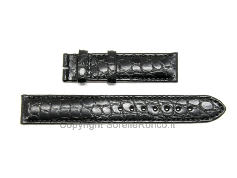 CINTURINO EBERHARD COCCODRILLO NERO 16MM