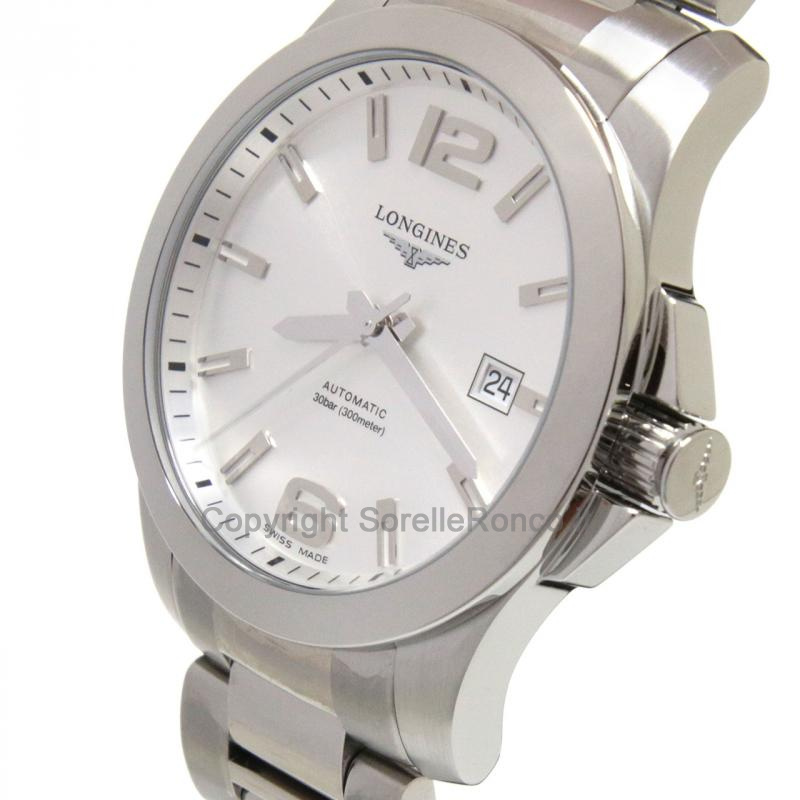 LONGINES CONQUEST ARGENTO 41MM AUTOMATICO