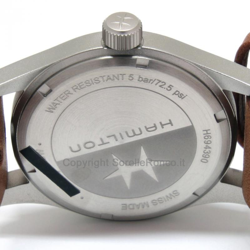 HAMILTON KHAKI FIELD MECHANICAL PELLE MARRONE 38MM