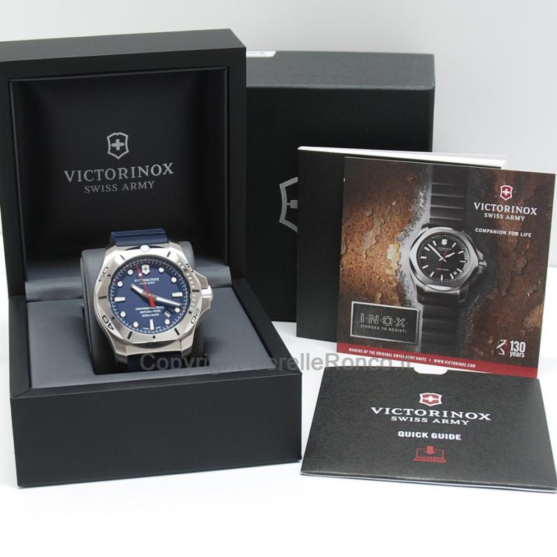 VICTORINOX I.N.O.X. BLU DIVER 45MM GOMMA BLU