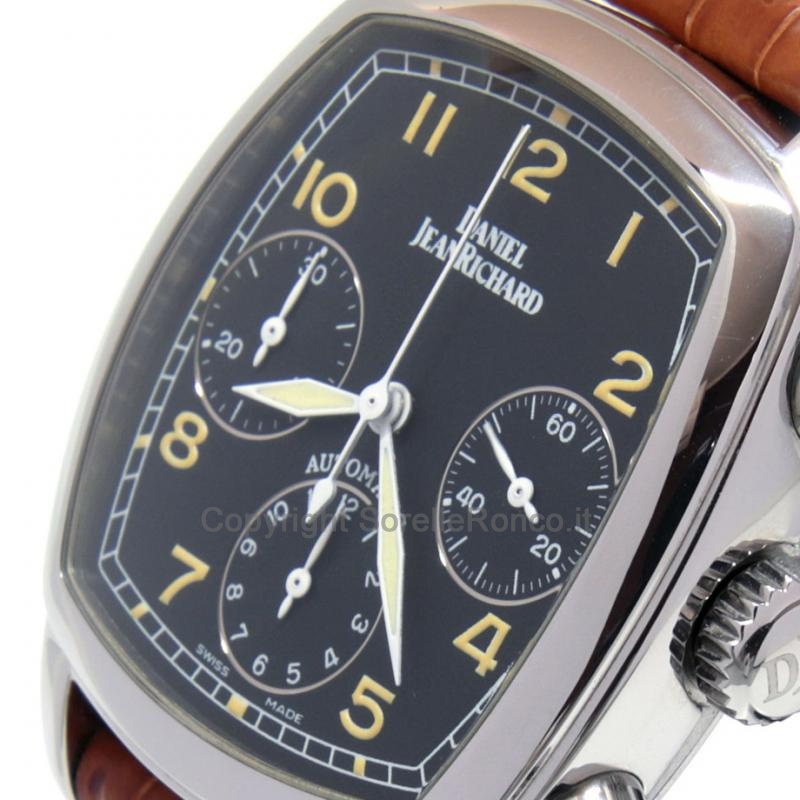 JEANRICHARD CHRONO 35X37MM NERO AUTO PELLE