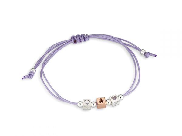 DLB-051 - Bracciale Dadino MASCHIETTO e 2 Cuori