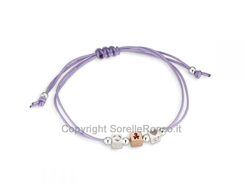 BRACCIALE DADINO MASCHIETTO E 2 CUORI