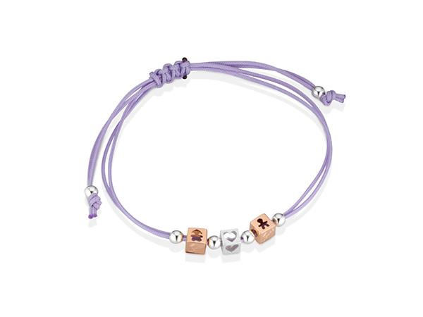 DLB-053 - Bracciale Dadino BIMBO BIMBA e 1 Cuore