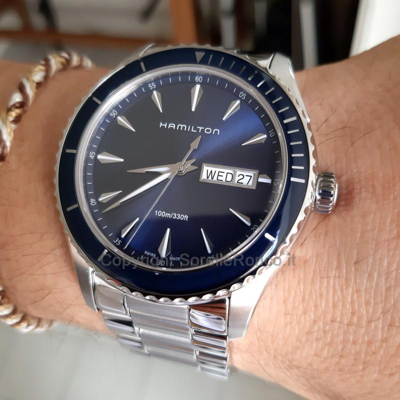 HAMILTON JAZZMASTER DAY DATE BLU 42MM QUARZO
