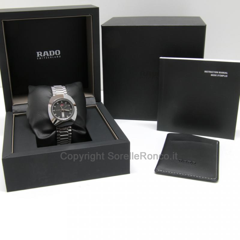 RADO THE ORIGINAL NERO DIAMANTI 35MM ACCIAIO
