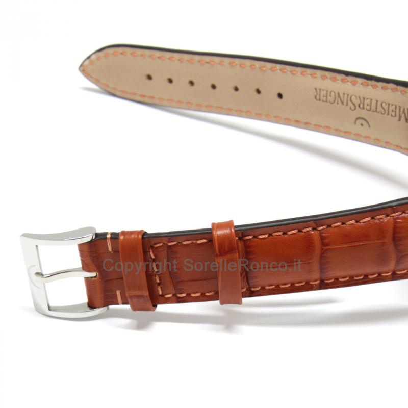 MEISTERSINGER CLASSIC N.2 43MM BLU CINTURINO PELLE