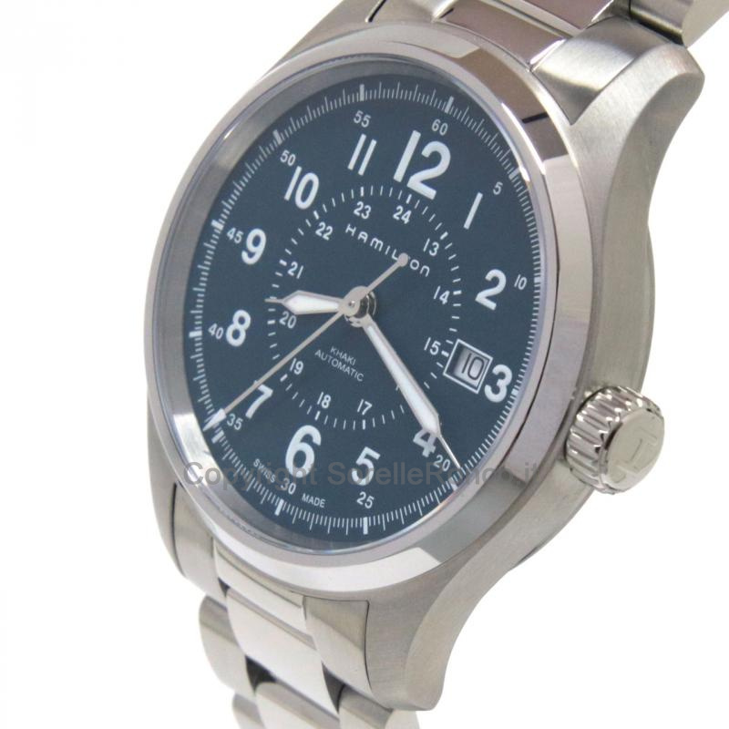 HAMILTON KHAKI FIELD BLU 40MM BRACCIALE ACCIAIO