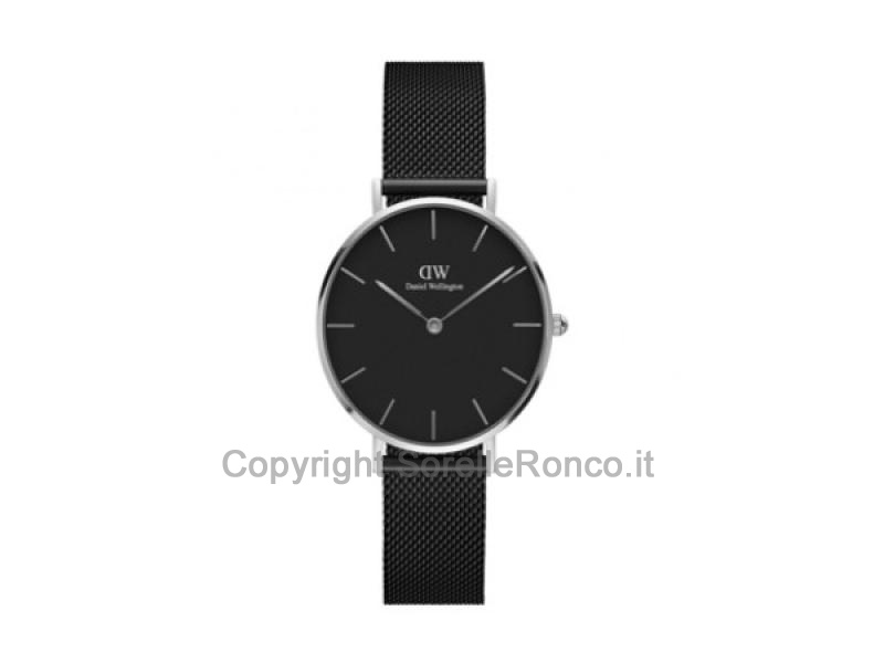 DW PETITE ASHFIELD 32MM ARGENTO NERO
