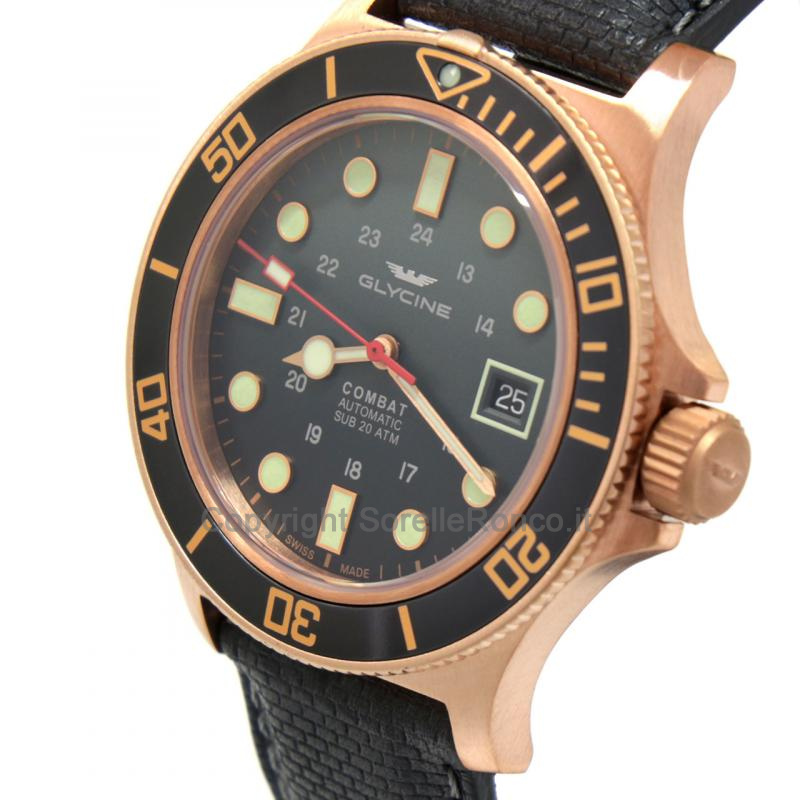GLYCINE COMBAT SUB GRIGIO-VERDE 42MM TESSUTO