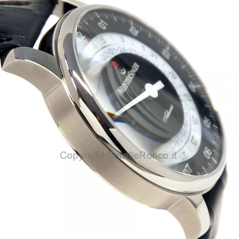 MEISTERSINGER ADHAESIO NERO/BIANCO GMT 43MM