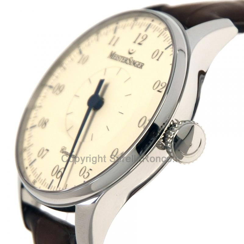 MEISTERSINGER CIRCULARIS MANUALE 43MM AVORIO PELLE
