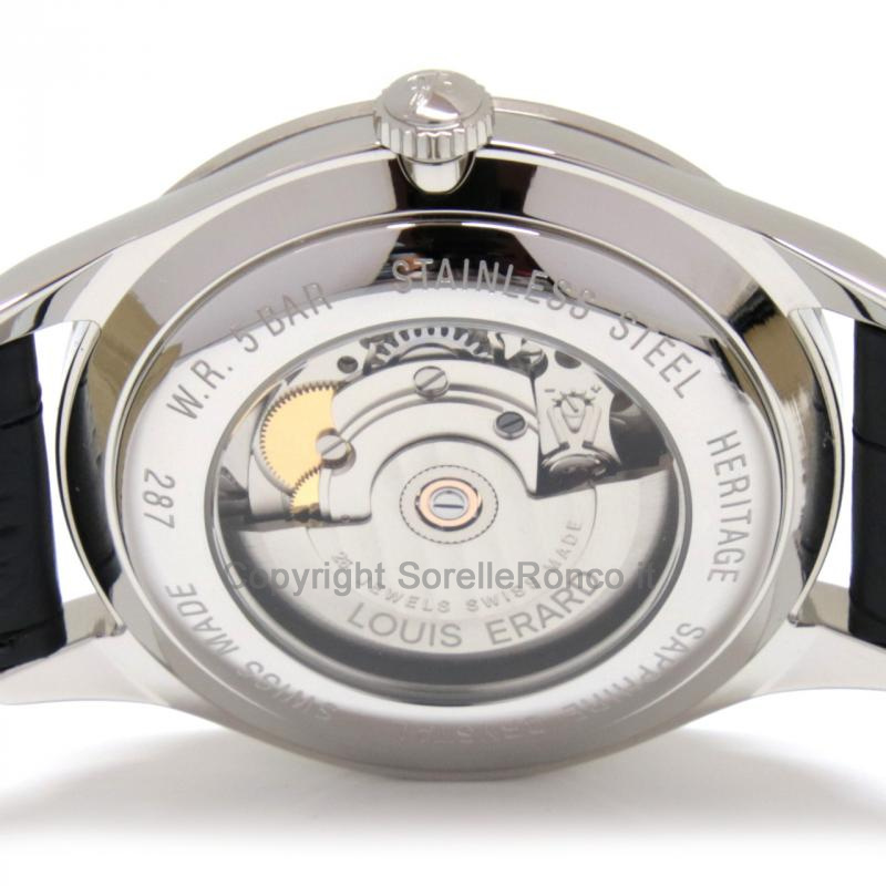 LOUIS ERARD HERITAGE VERDE 41MM PELLE NERA