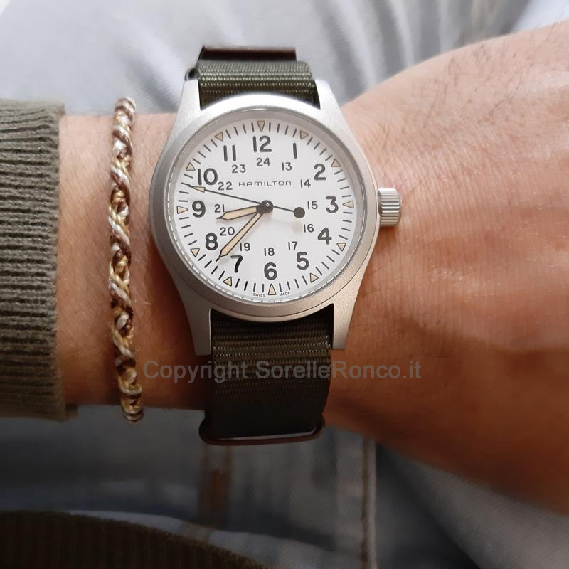 HAMILTON KHAKI FIELD MECHANICAL 38MM BIANCO