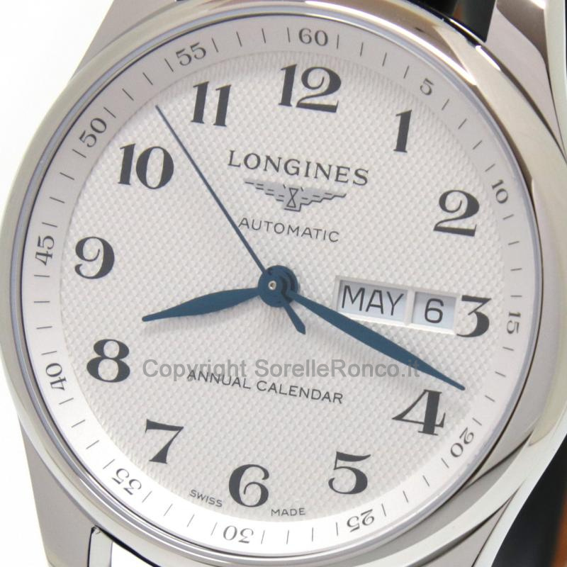 LONGINES MASTER 40MM SILVER PELLE MARRONE