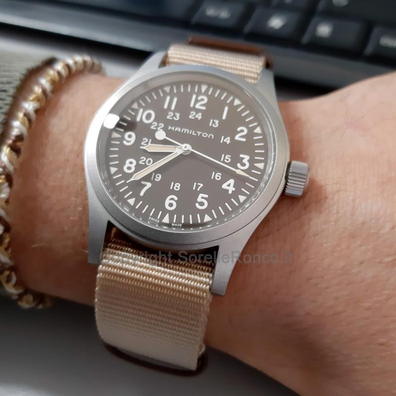 HAMILTON KHAKI FIELD 38MM MARRONE NATO BEIGE