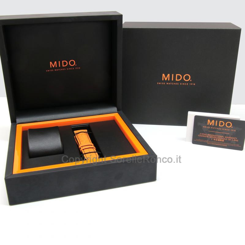 MIDO MULTIFORT NERO 42MM CINTURINO PELLE NERA