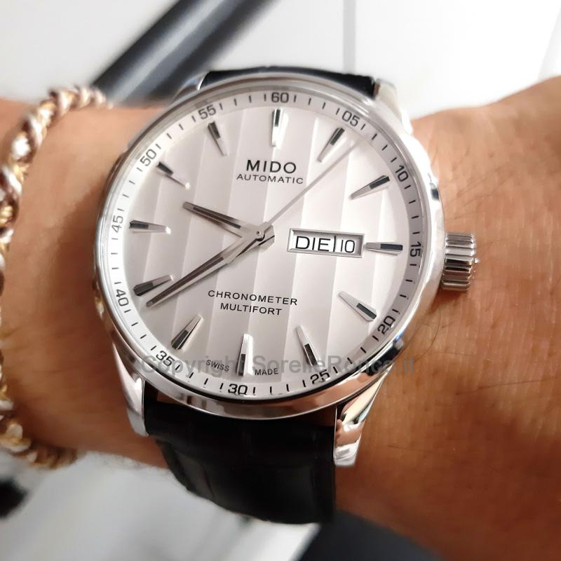 MIDO MULTIFORT CHRONO 42MM SILVER DAY DATE