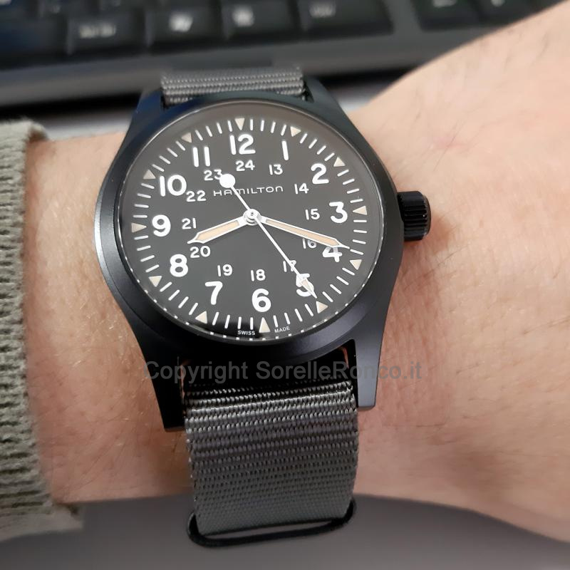 HAMILTON KHAKI FIELD MECHANICAL 38MM PVD NERO