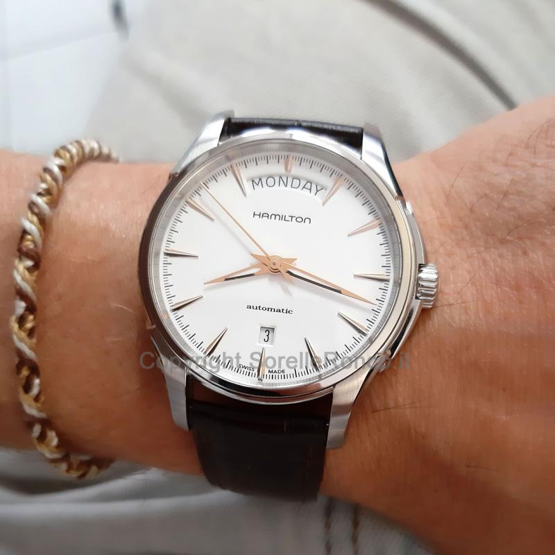 HAMILTON JAZZMASTER DAY DATE BIANCO 40MM PELLE