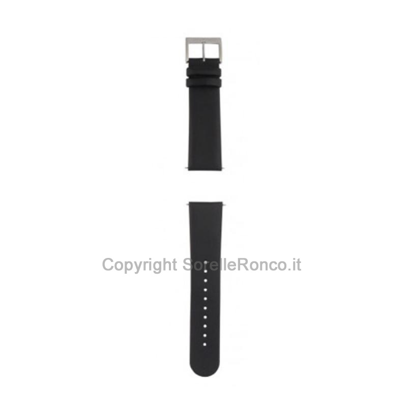 CINTURINO MONDAINE PELLE NERA LISCIA 22MM
