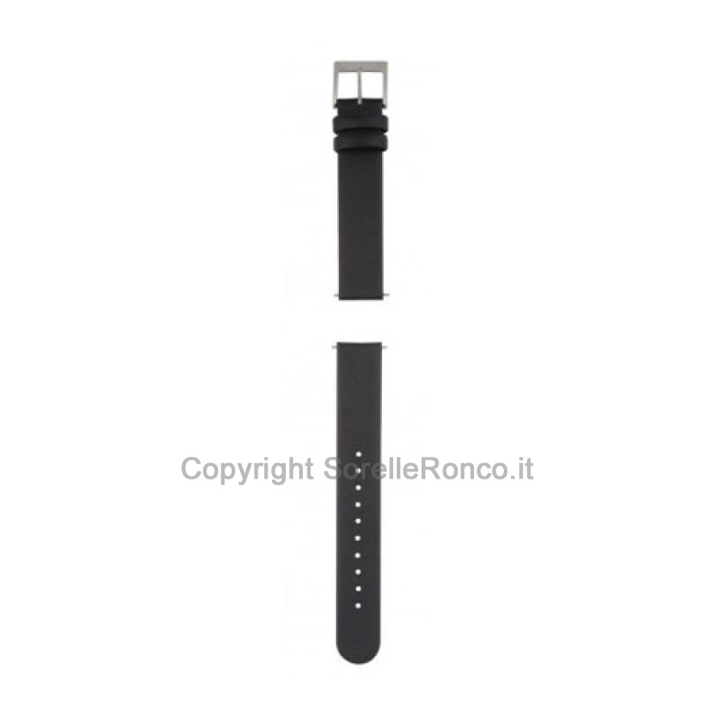 CINTURINO MONDAINE PELLE NERA LISCIA 16MM