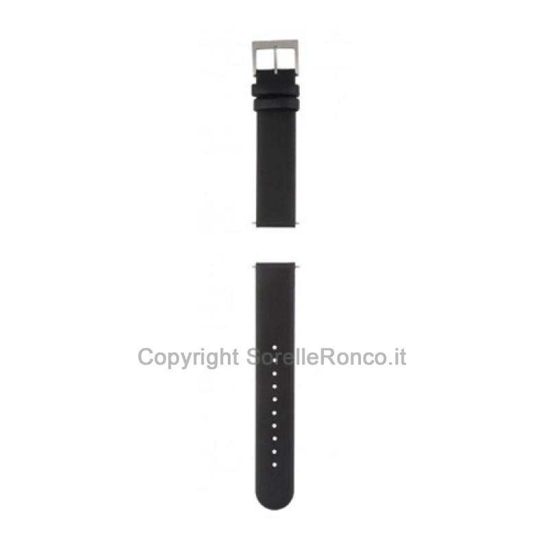 CINTURINO MONDAINE PELLE NERA LISCIA 18MM