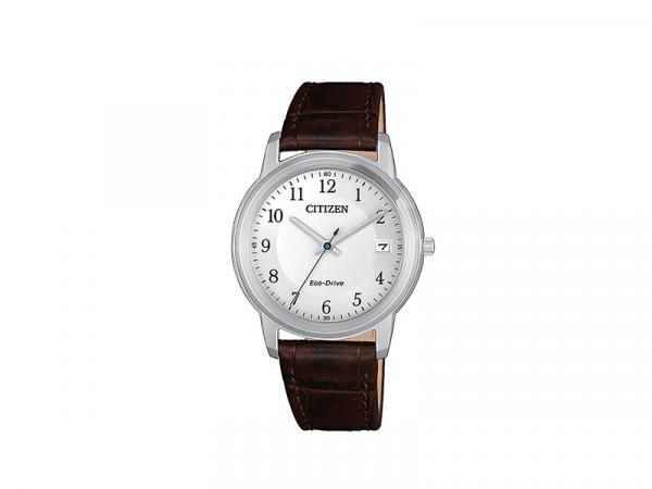 FE6011-14A - Citizen Solo Tempo 30mm Argento e Pelle Marrone