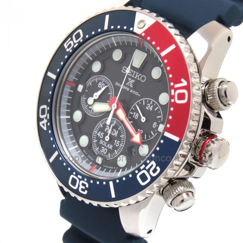 SEIKO PROSPEX NERO 43.5MM BRACCIALE CAUCCIÙ BLU
