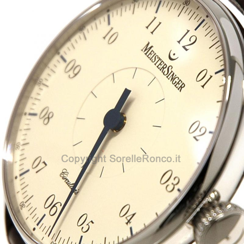 MEISTERSINGER CIRCULARIS MANUALE 43MM AVORIO PELLE
