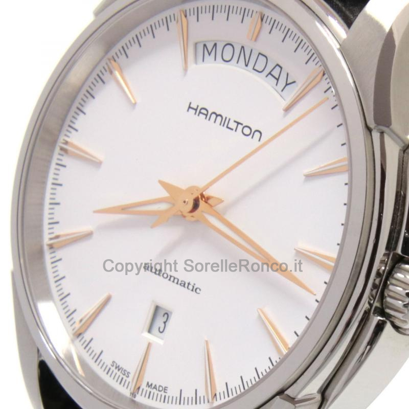 HAMILTON JAZZMASTER DAY DATE BIANCO 40MM PELLE